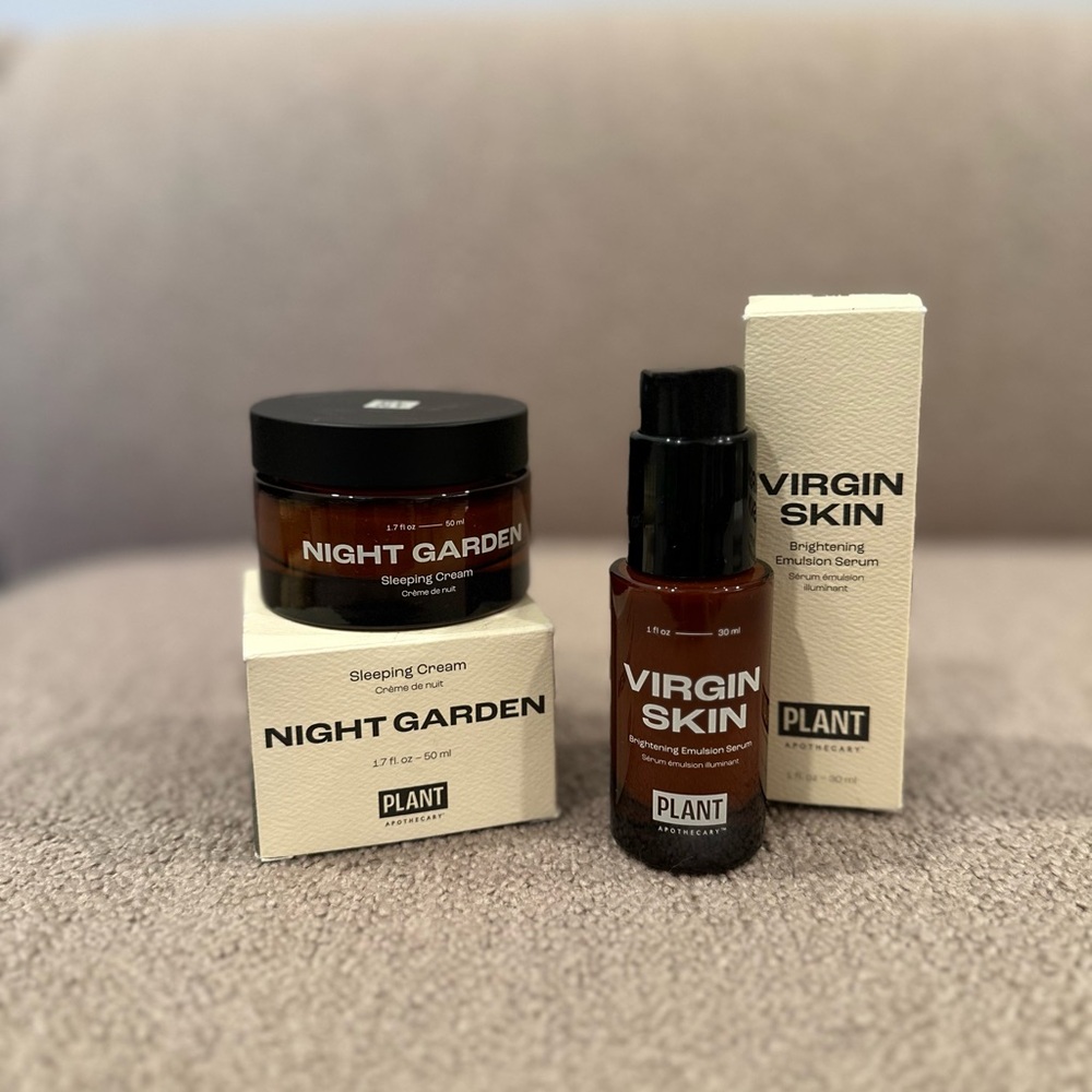 Plant Apothecary Virgin Skin Sleeping Night Cream & Brightening Emulsion Serum
